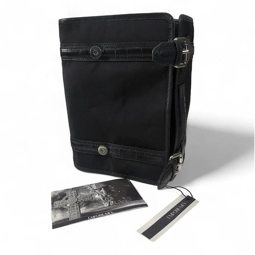 John Varvatos U.S.A. Remy iPad Sleeve M04154B Black Leather Trim Tablet Case